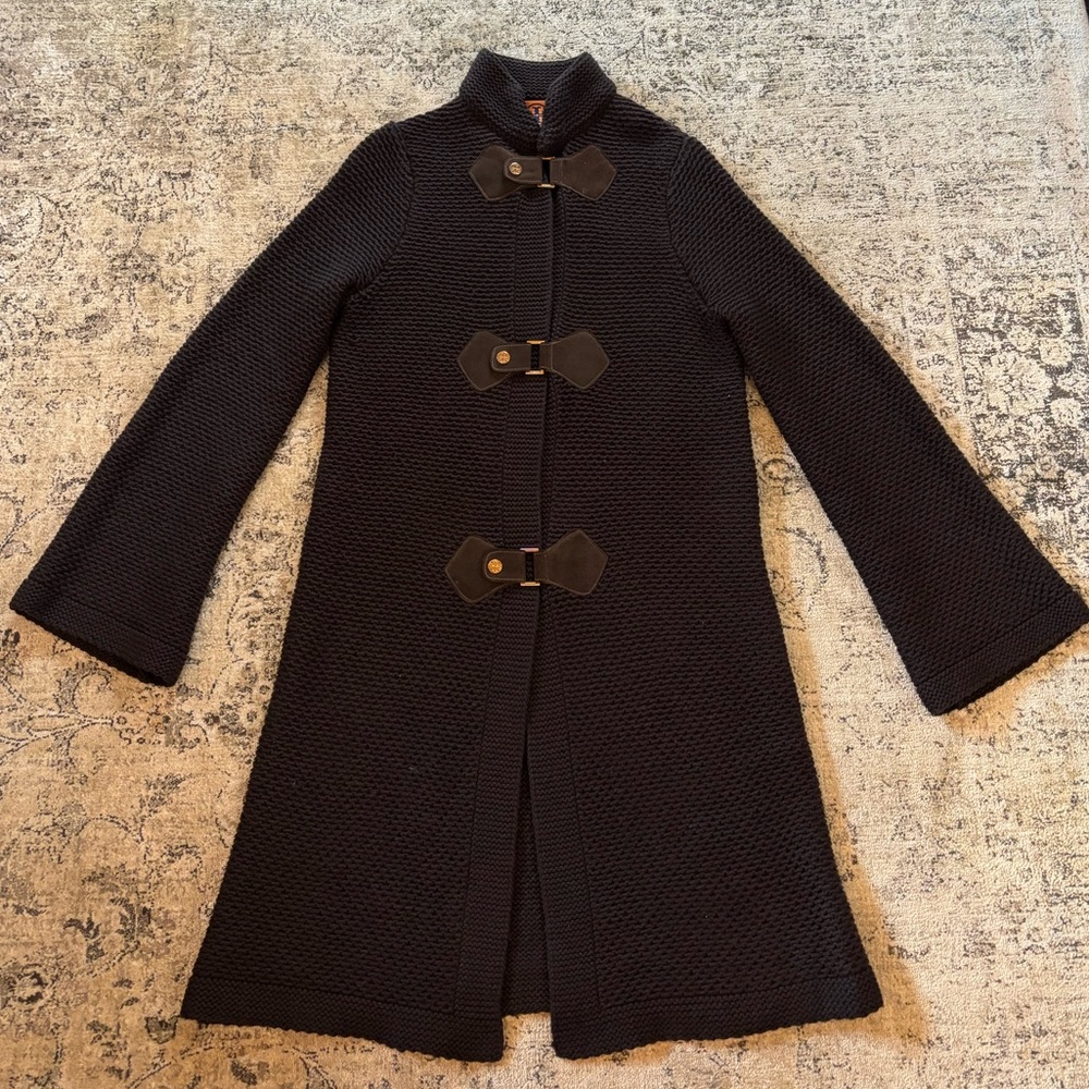 Tory Burch long brown wool coat